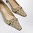 Damen-Pumps Vittoria aus Leder in Vintage Sand