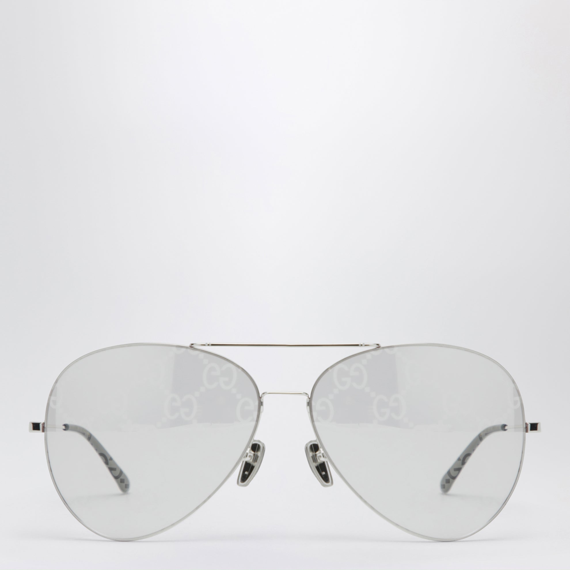 Silver pilot sunglasses