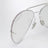 Silver pilot sunglasses