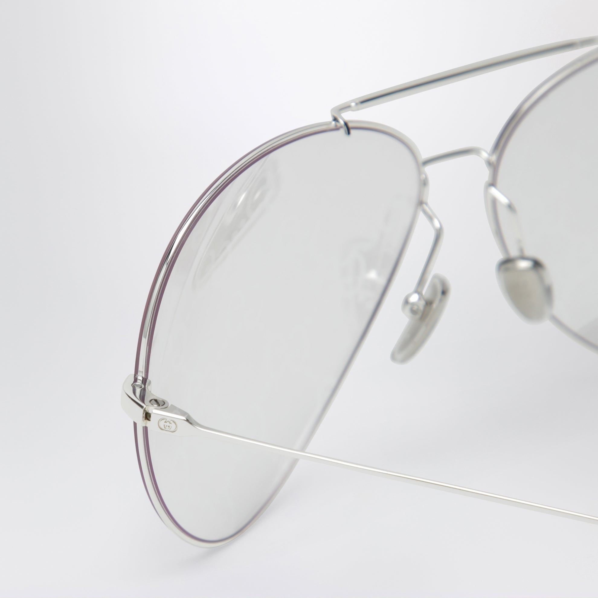 Silver pilot sunglasses