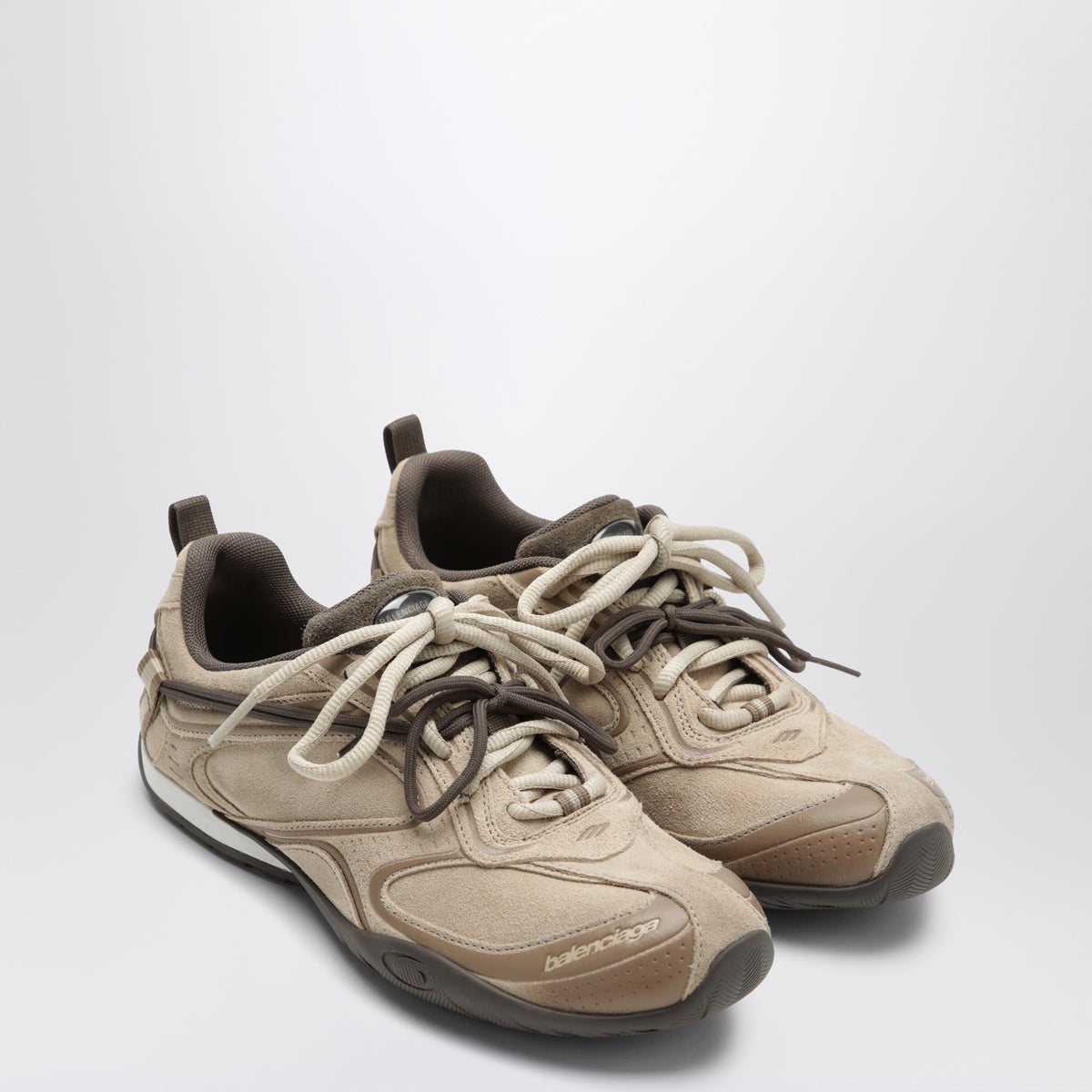 Radar Velvety beige und braune Ledersneaker