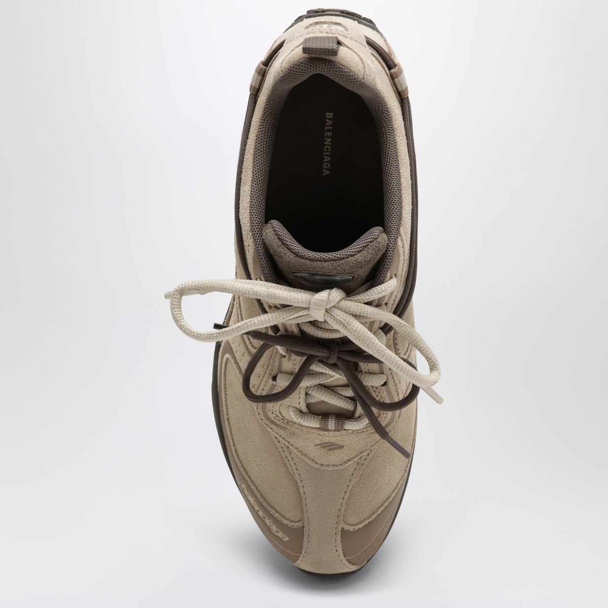 Radar Velvety beige und braune Ledersneaker