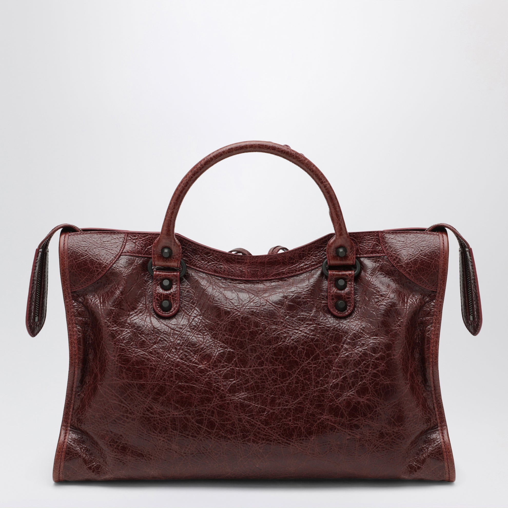 Sac à main Le City moyen en cuir couleur merlot