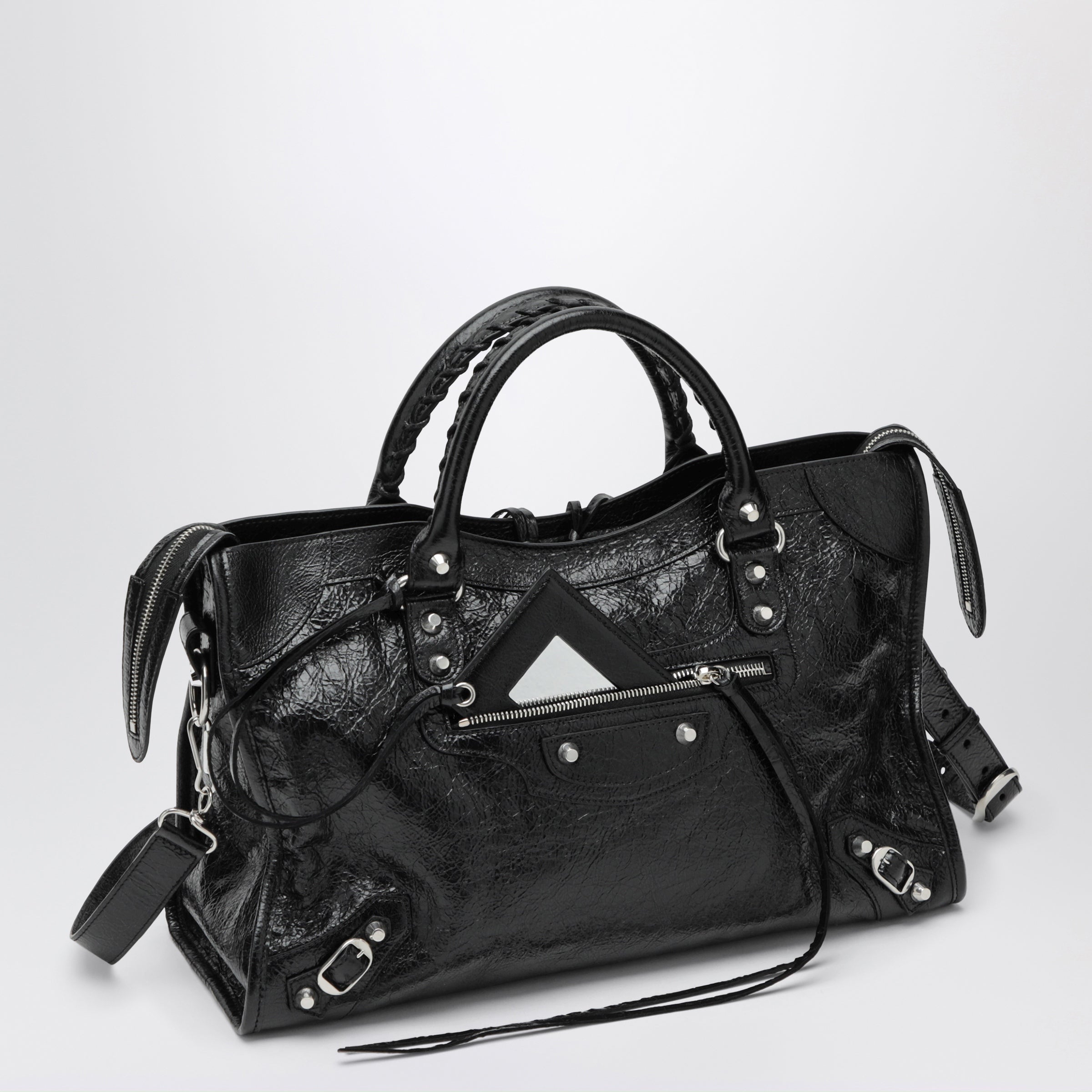 Balenciaga Le City Medium bag in Arena lambskin leather black