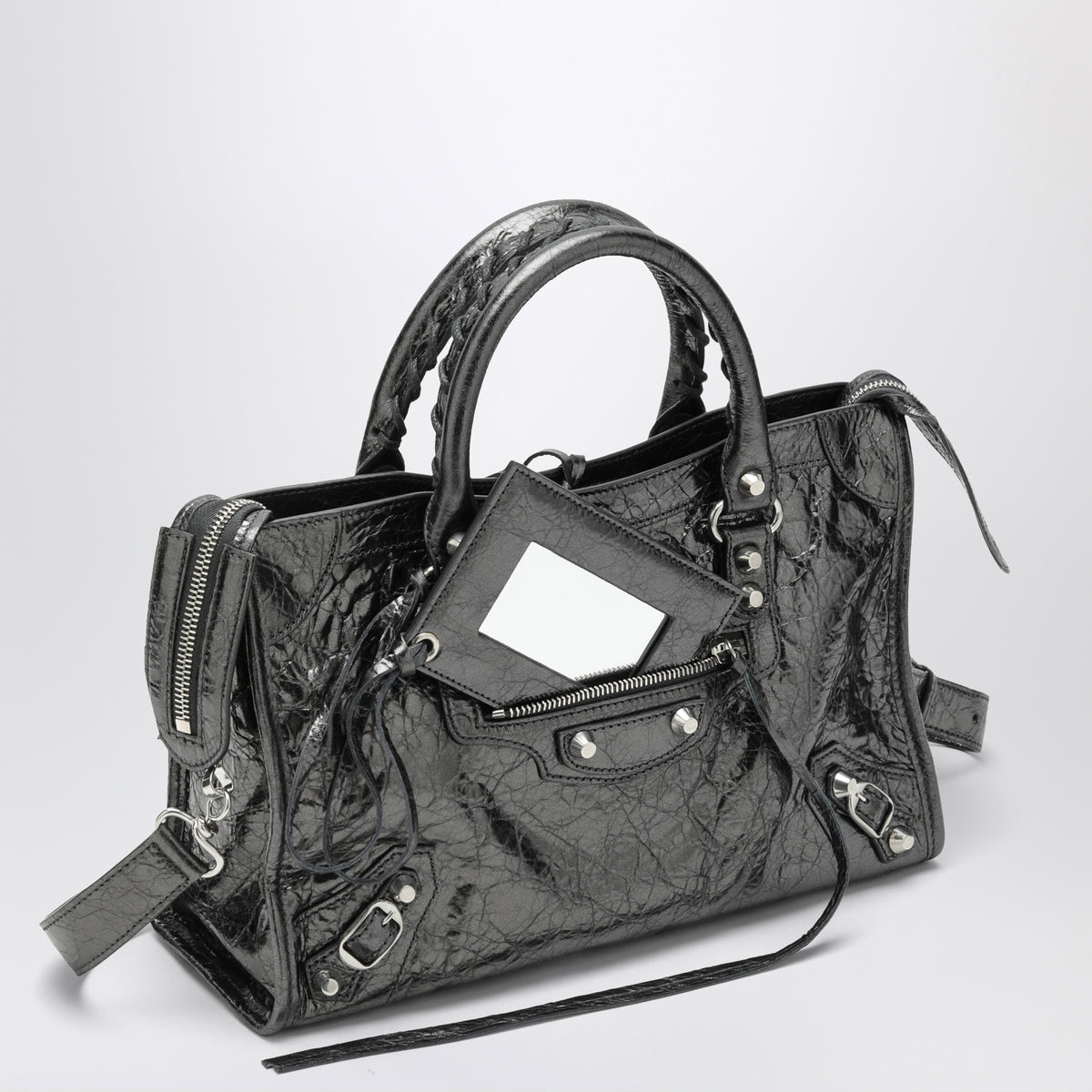 Petit sac Le City en cuir métallisé