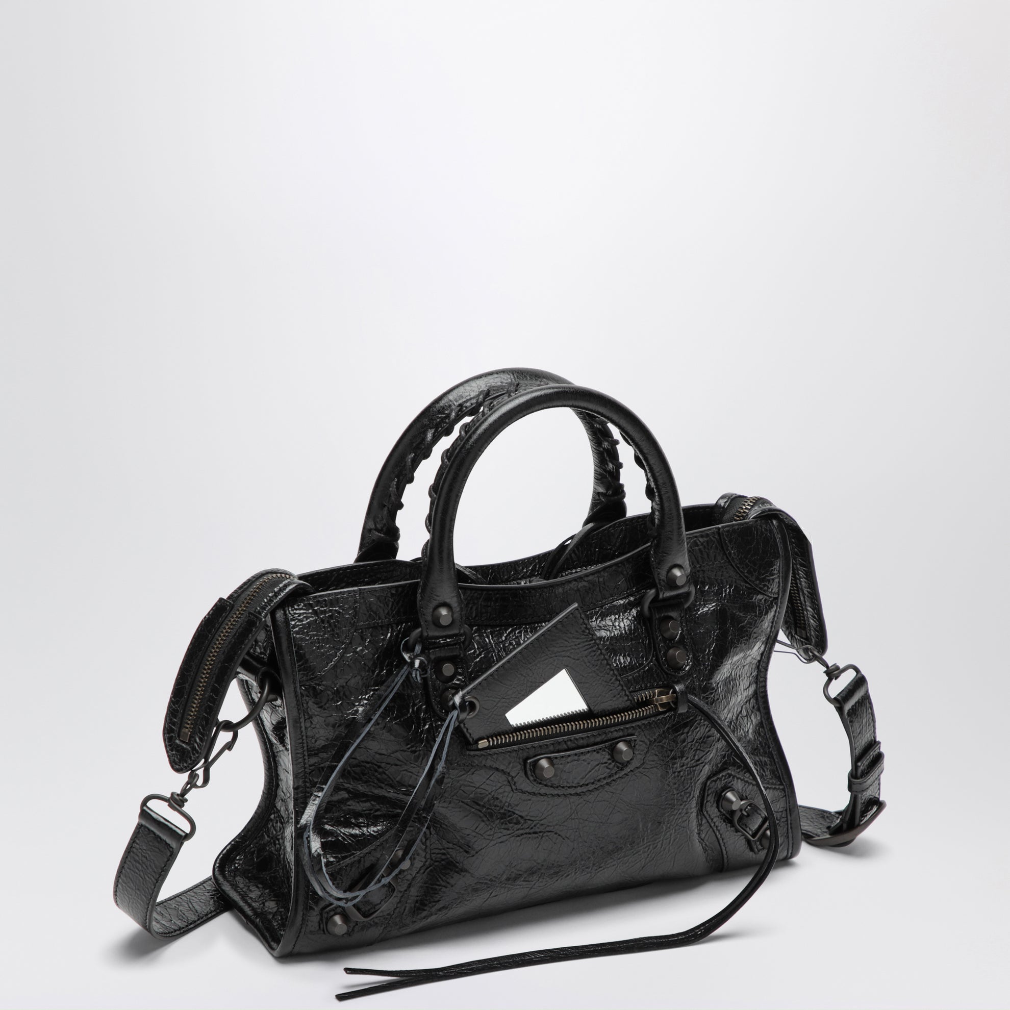 Borsa Le City piccola in pelle nera