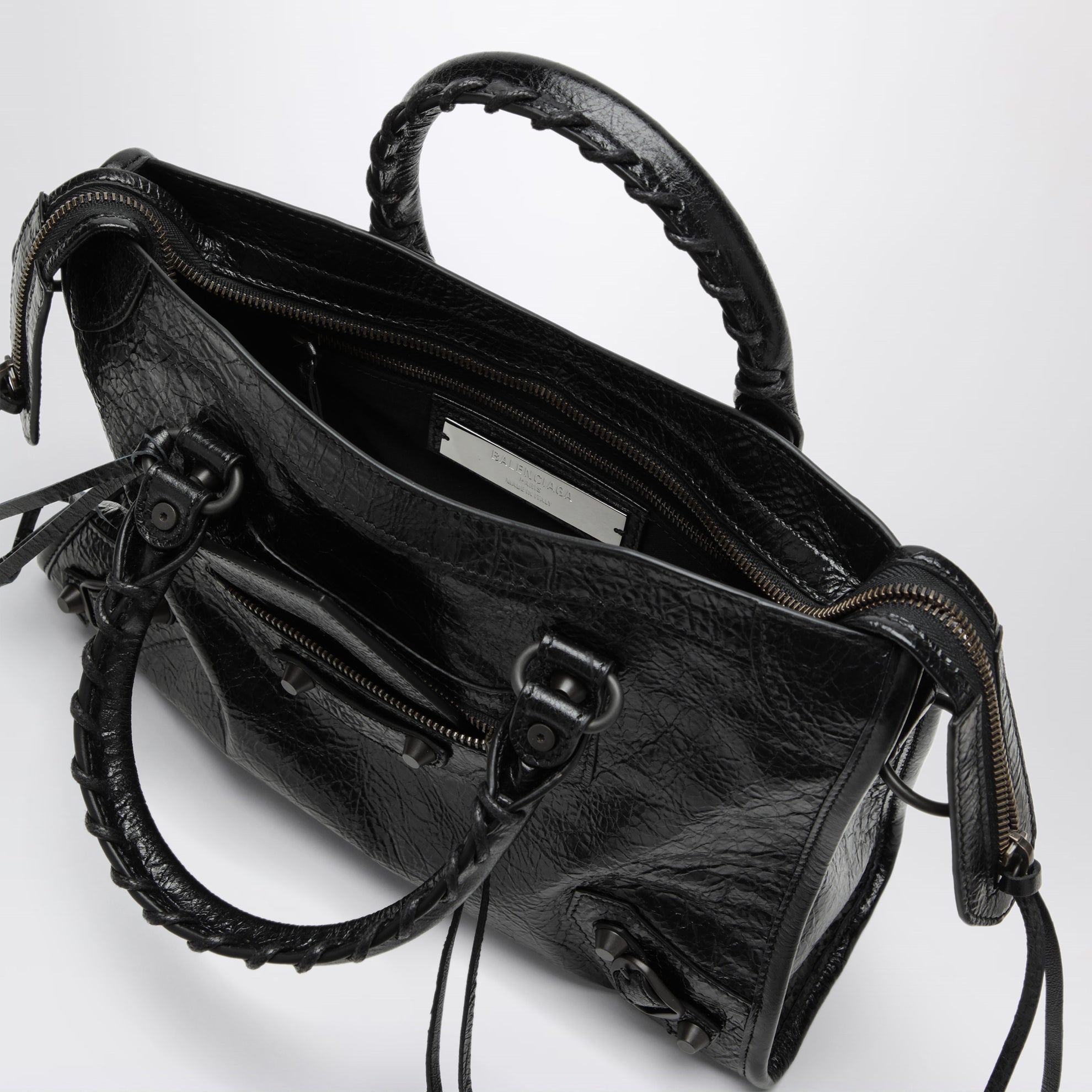 Borsa Le City piccola in pelle nera