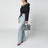 Borsa Le City piccola in pelle blu grigia