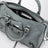 Borsa Le City piccola in pelle blu grigia