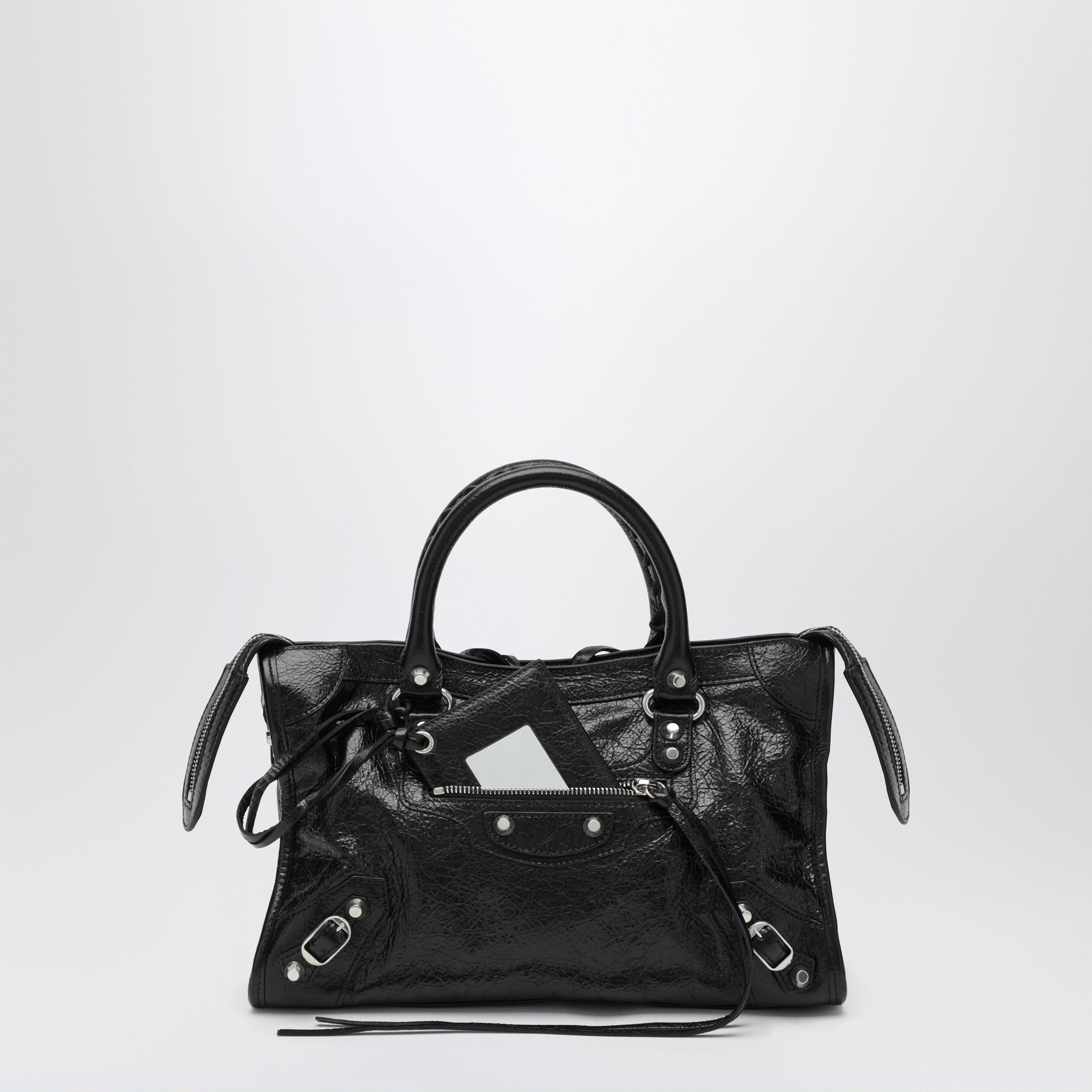 Petit sac Le City en cuir d’agneau noir
