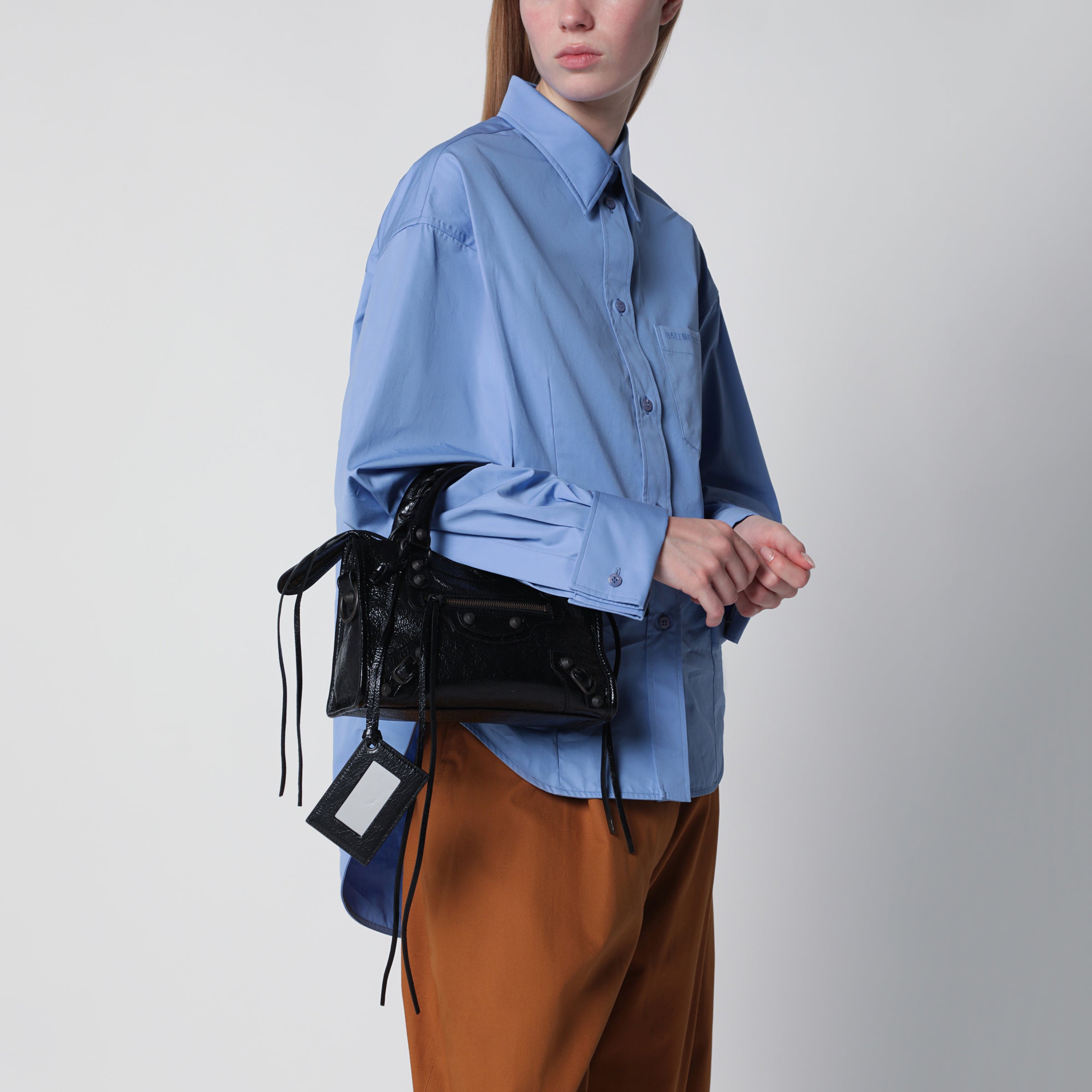 Balenciaga Le City Mini handbag in Arena lambskin black | TheDoubleF