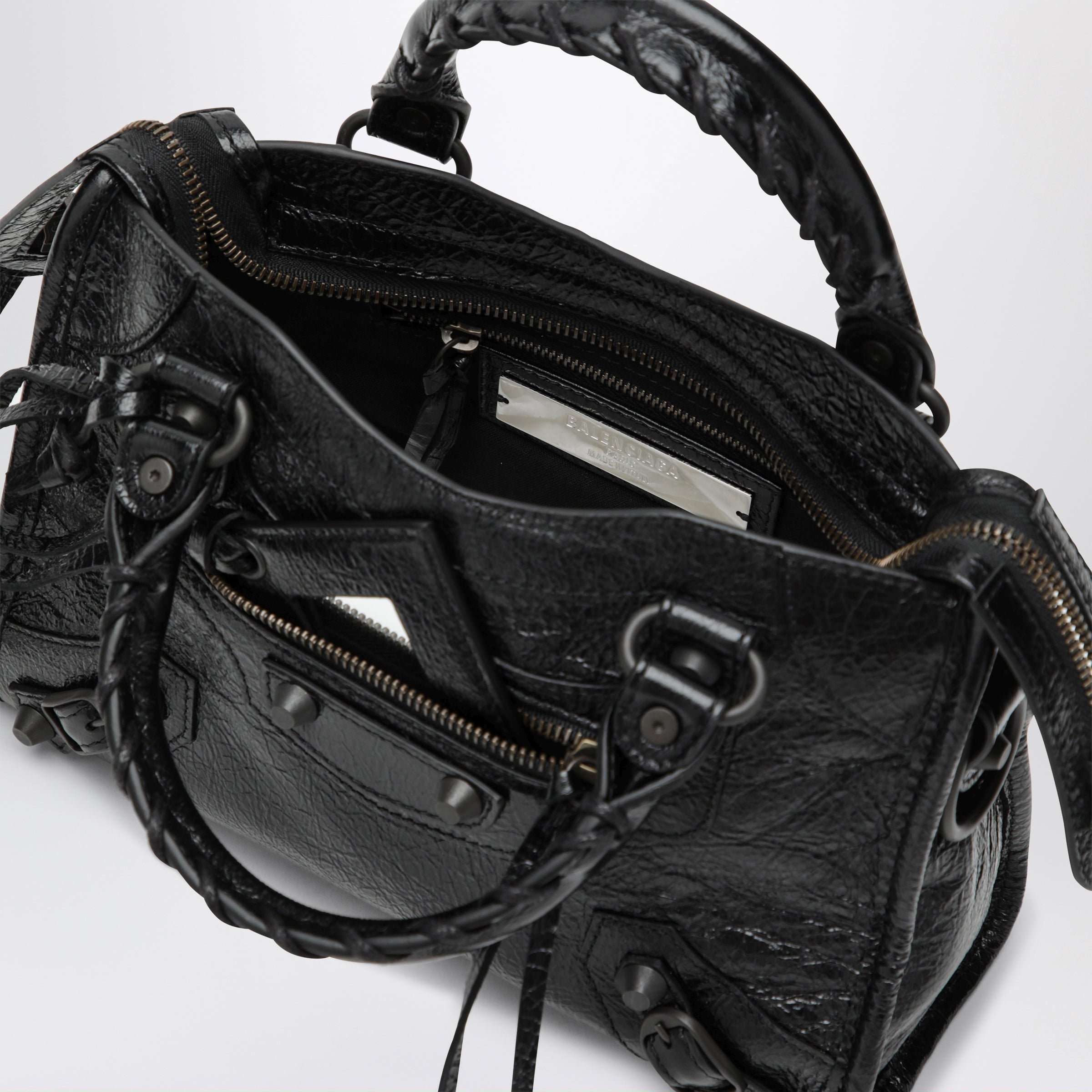 Balenciaga Le City Mini handbag in Arena lambskin black | TheDoubleF