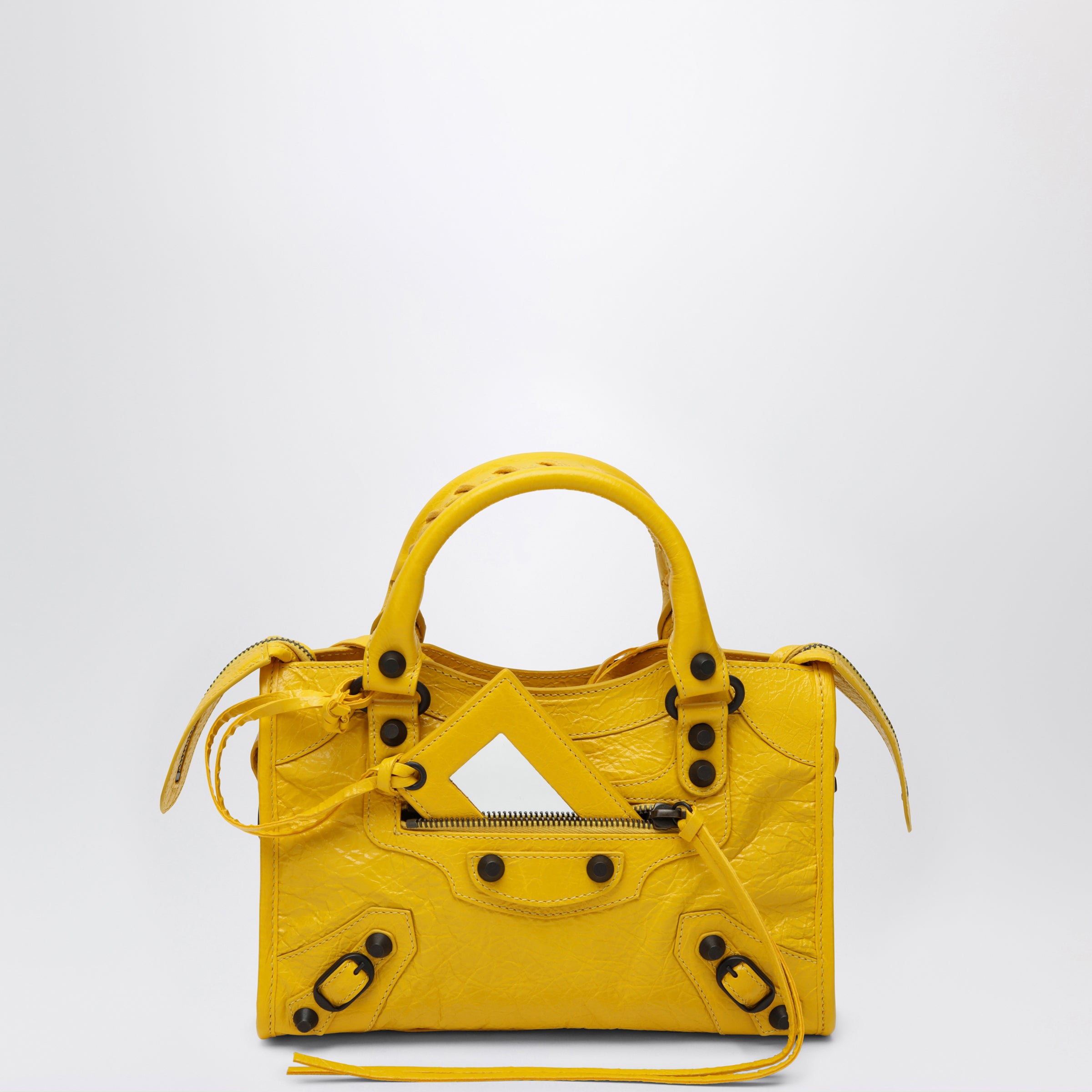 Balenciaga Le City Mini handbag in Arena lambskin yellow | TheDoubleF