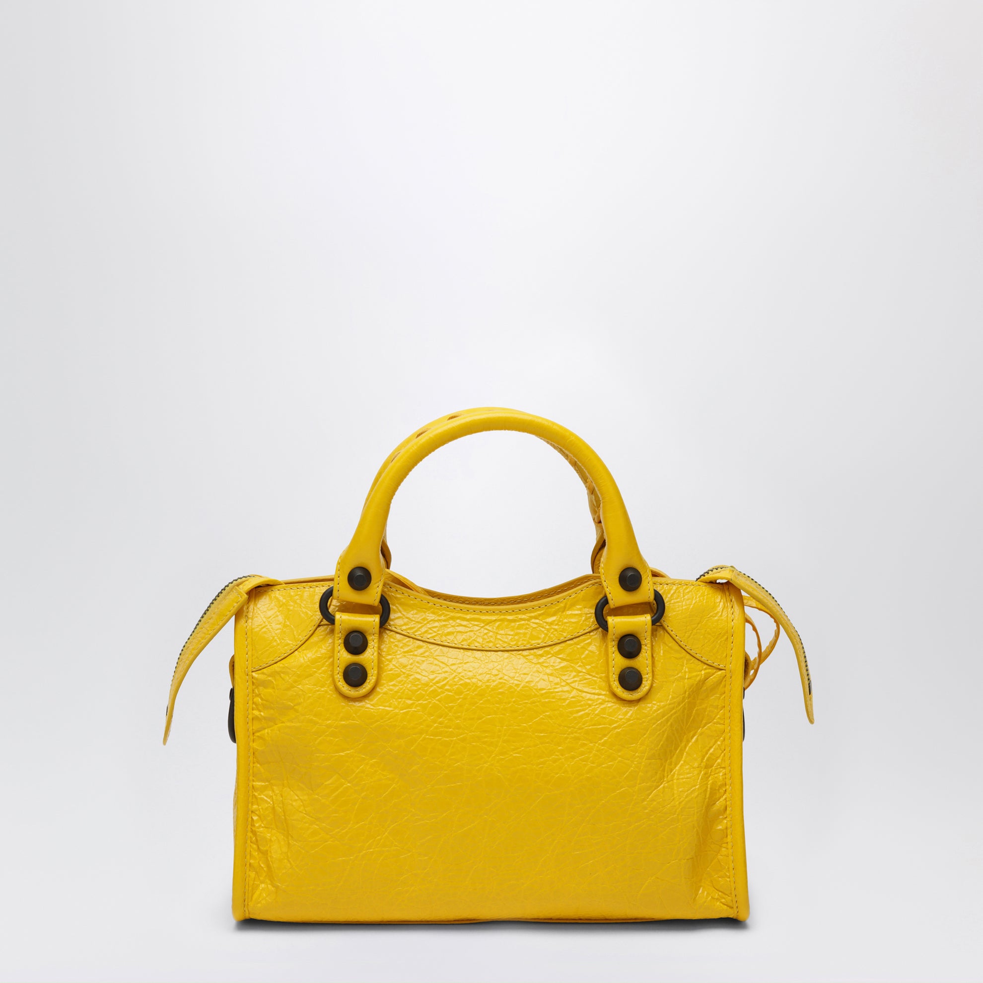 Sac Le City Mini en cuir d’agneau jaune