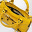 Sac Le City Mini en cuir d’agneau jaune