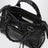 Le City Mini Handtasche aus Lammleder in Schwarz
