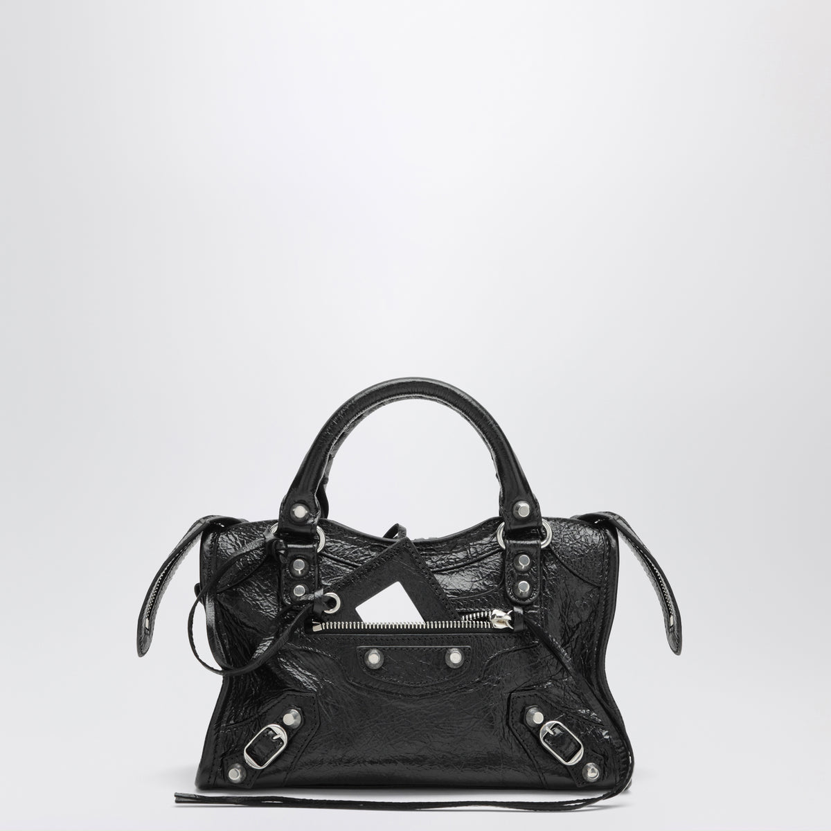 Sac Le City Mini en agneau noir