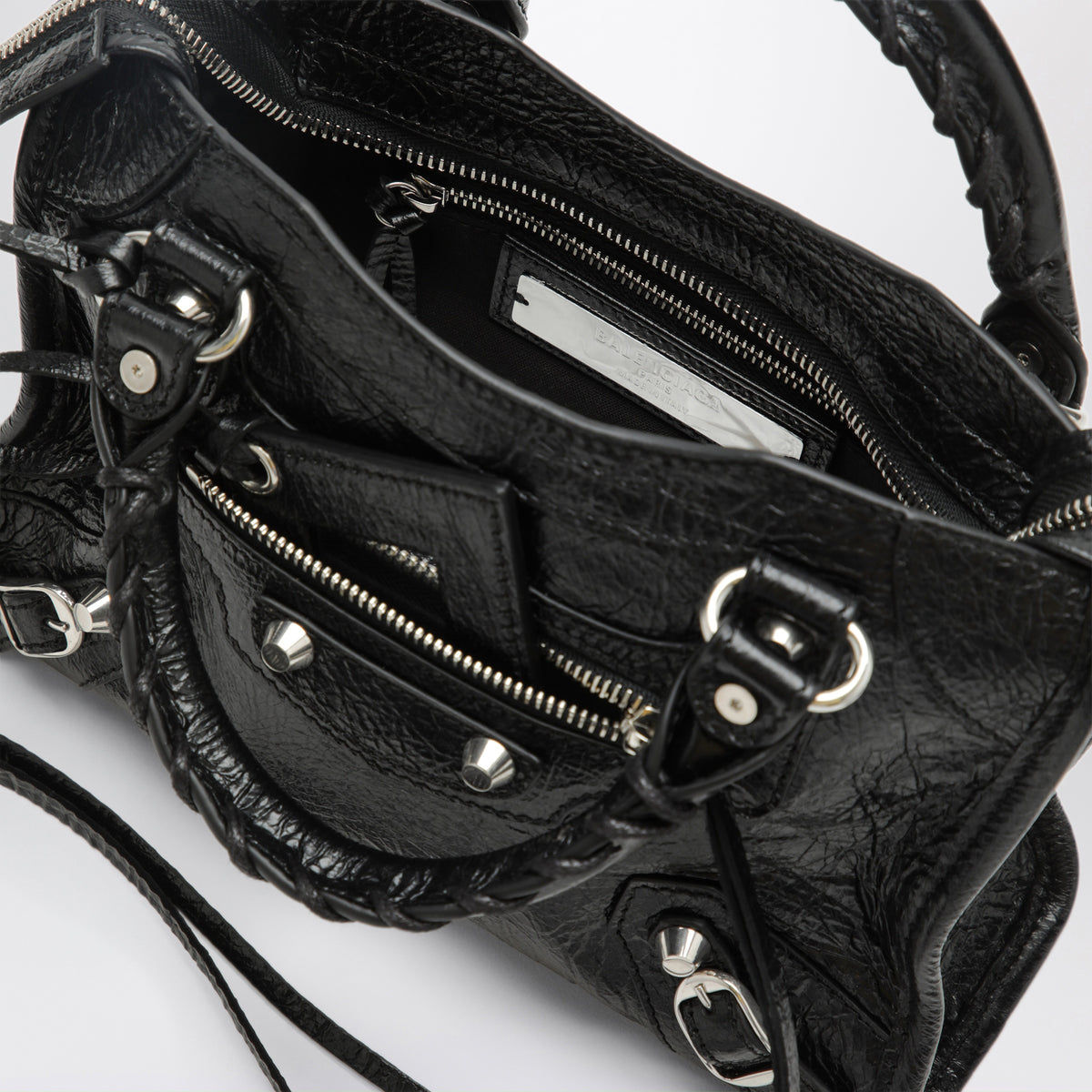 Sac Le City Mini en agneau noir