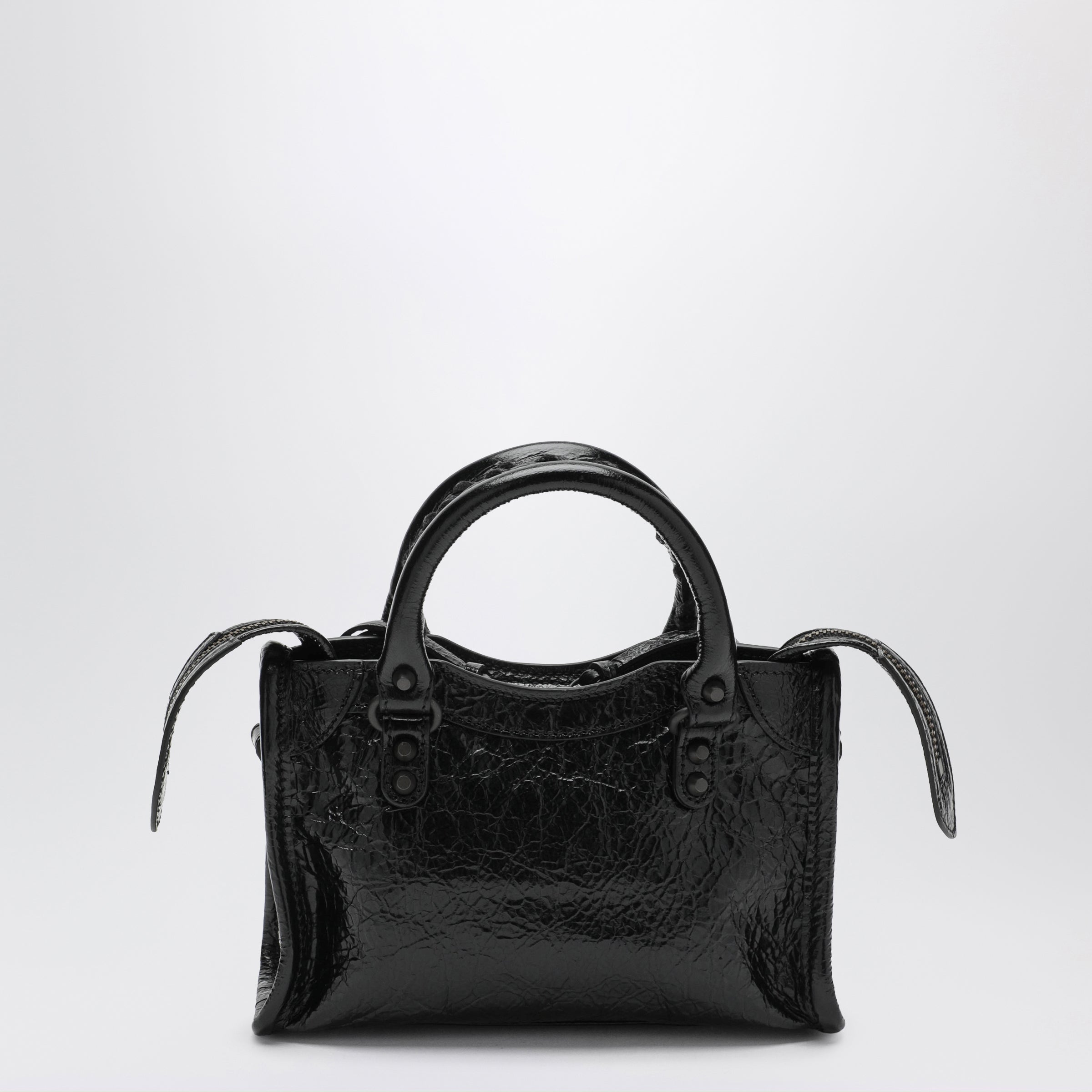 Balenciaga Le City Nano leather handbag in black | TheDoubleF