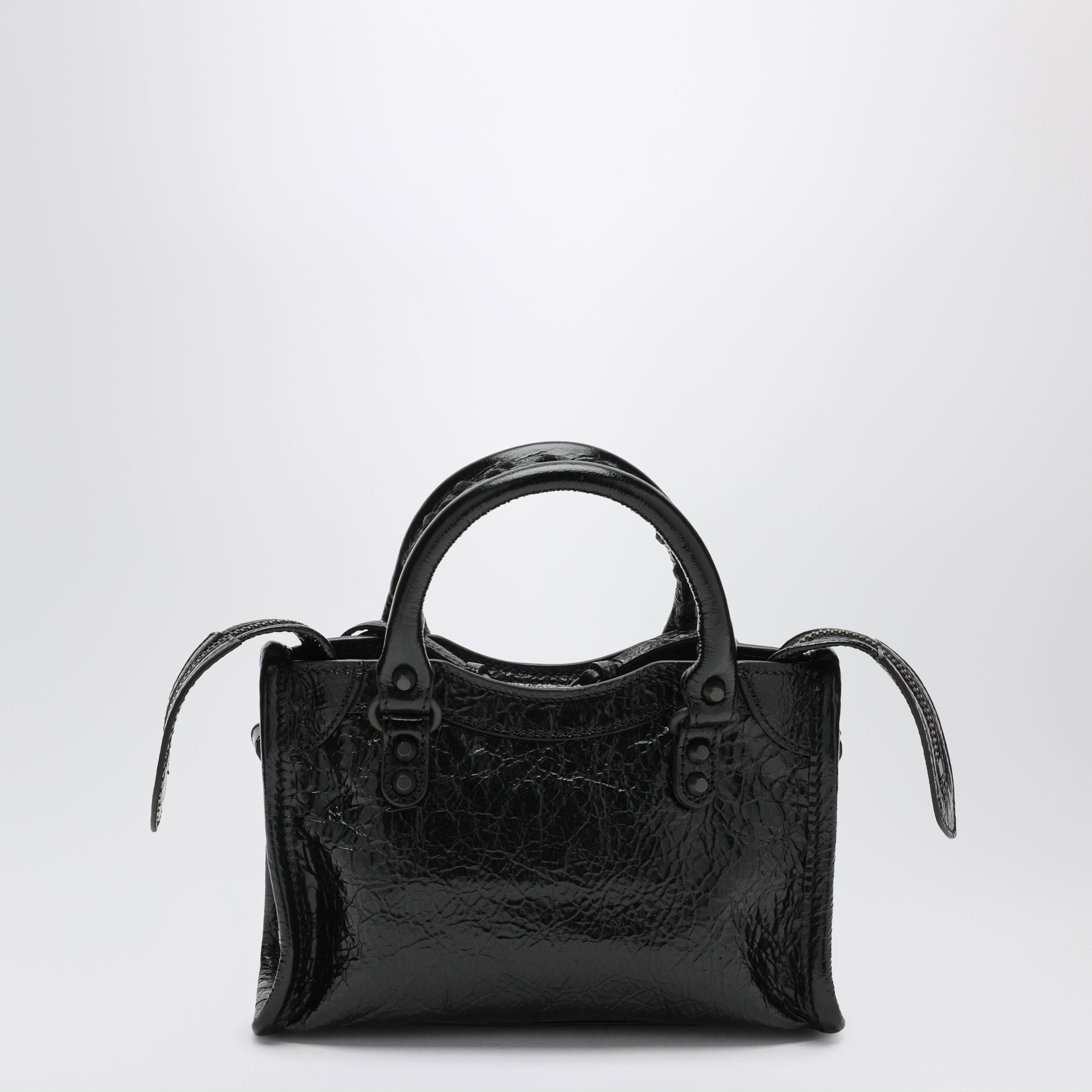 Sac Le City Nano en cuir d’agneau vert militaire