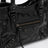 Sac Le City Nano en cuir d’agneau vert militaire