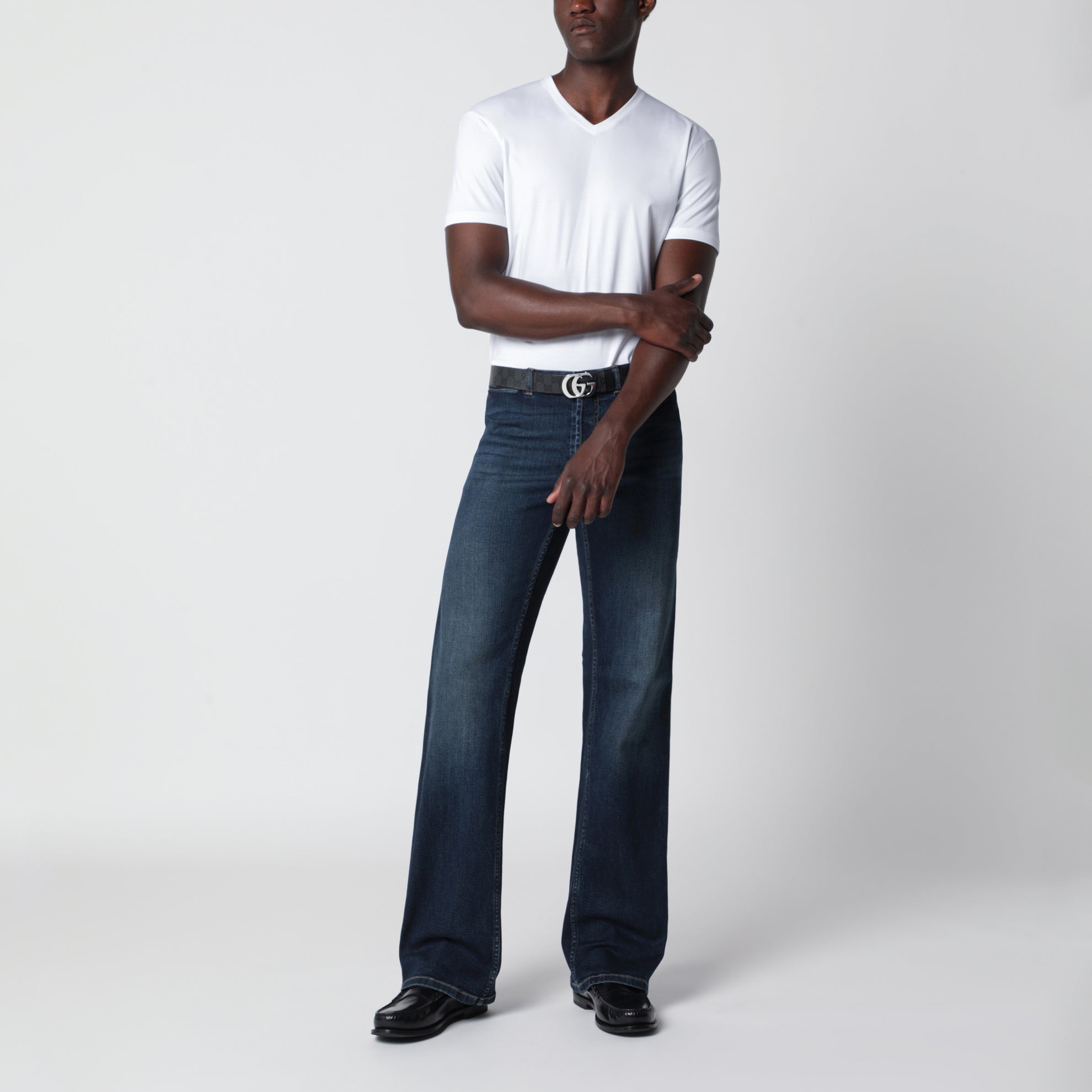 Weißes T-Shirt aus Stretch-Modal