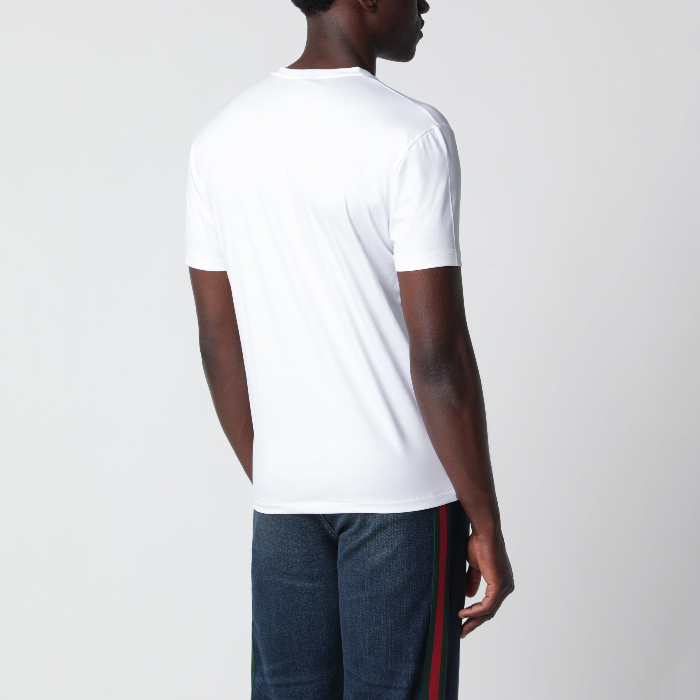 GUCCI White stretch modal T-shirt | TheDoubleF