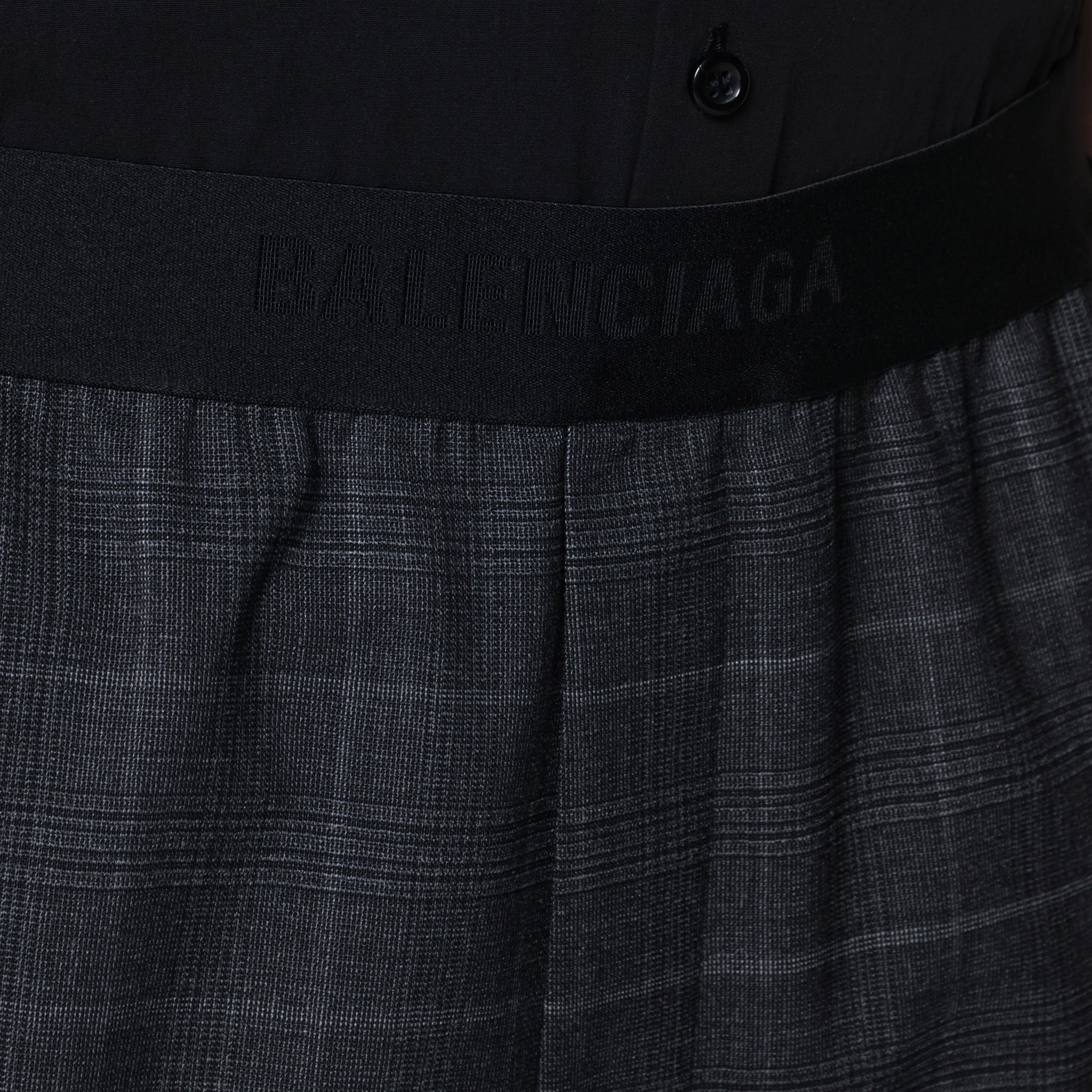 Pantalone in tartan grigio scuro