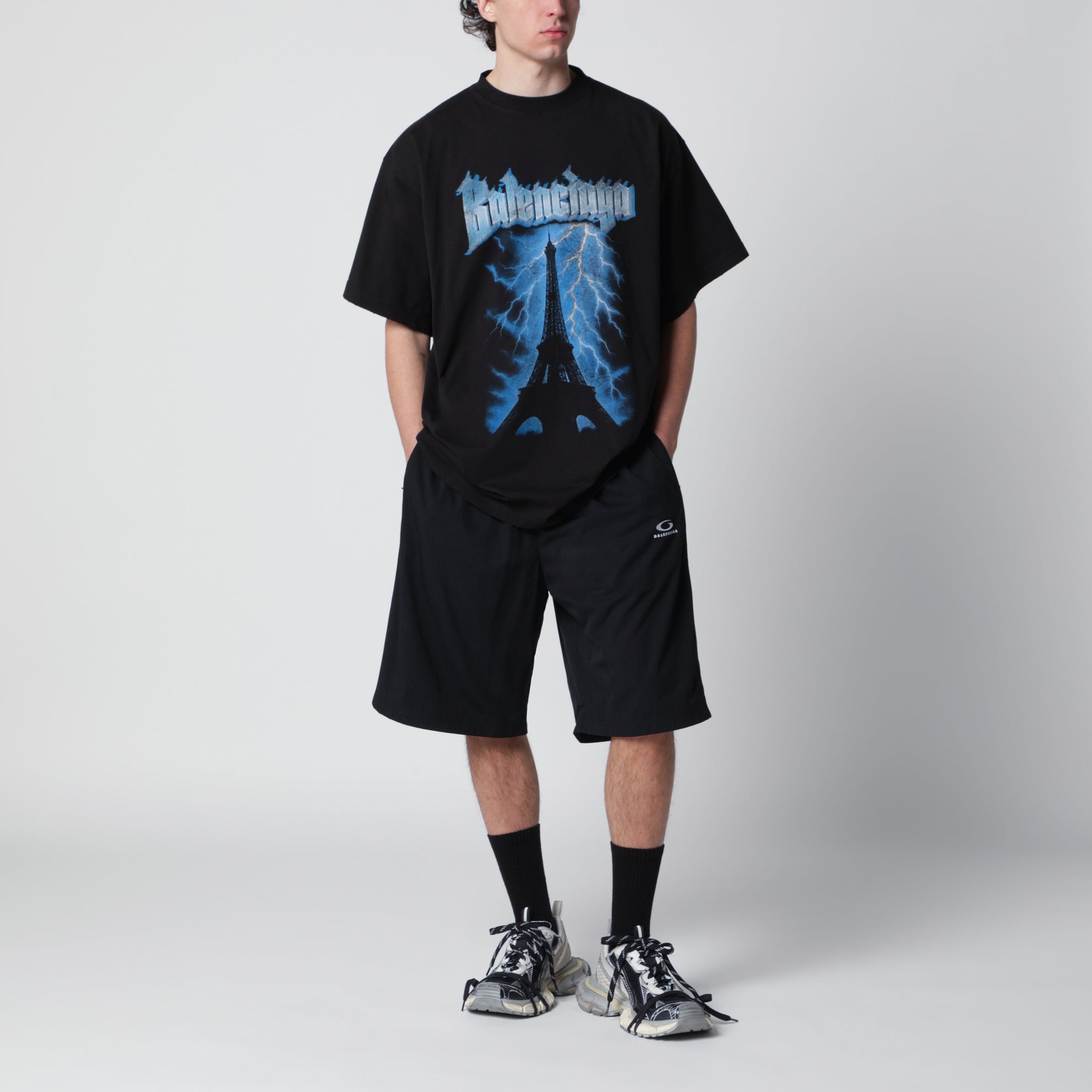 Black Bermuda shorts in Loop Sports Icon technical polyamide