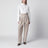 Beige mélange wool trousers