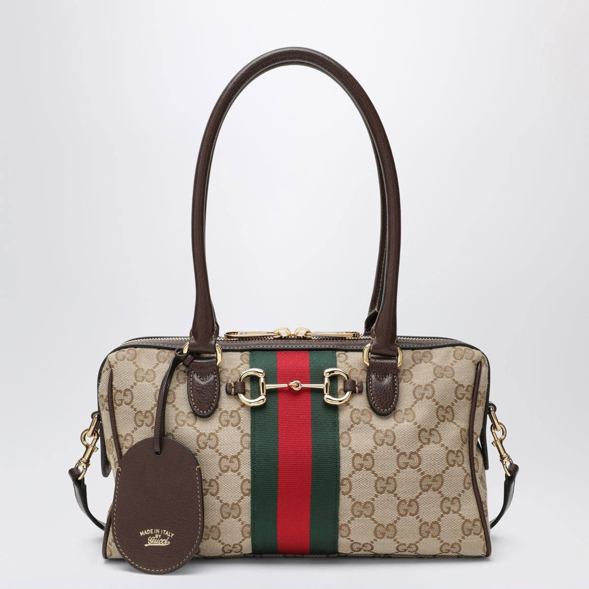 Sac bowling Borsetto en tissu GG de taille moyenne