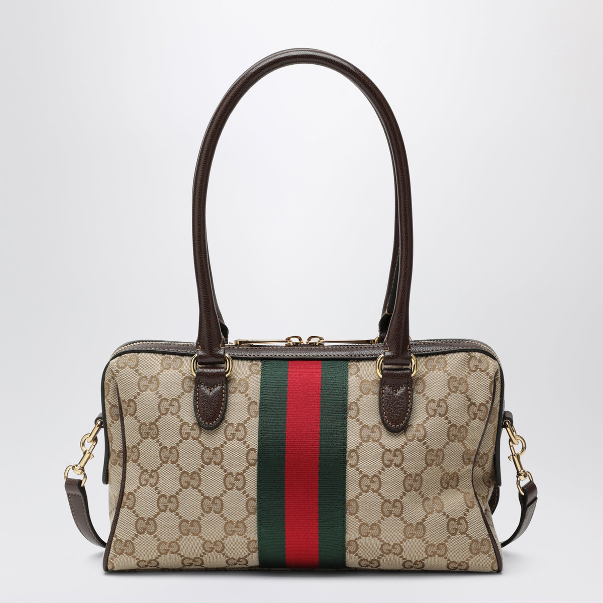 Sac bowling Borsetto en tissu GG de taille moyenne
