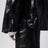 Pebbled leather biker jacket in black
