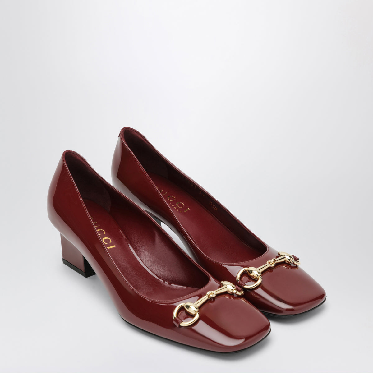 Escarpins Signora bordeaux en cuir verni
