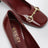 Escarpins Signora bordeaux en cuir verni