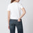T-Shirt Blanc En Coton Avec Écusson Logo