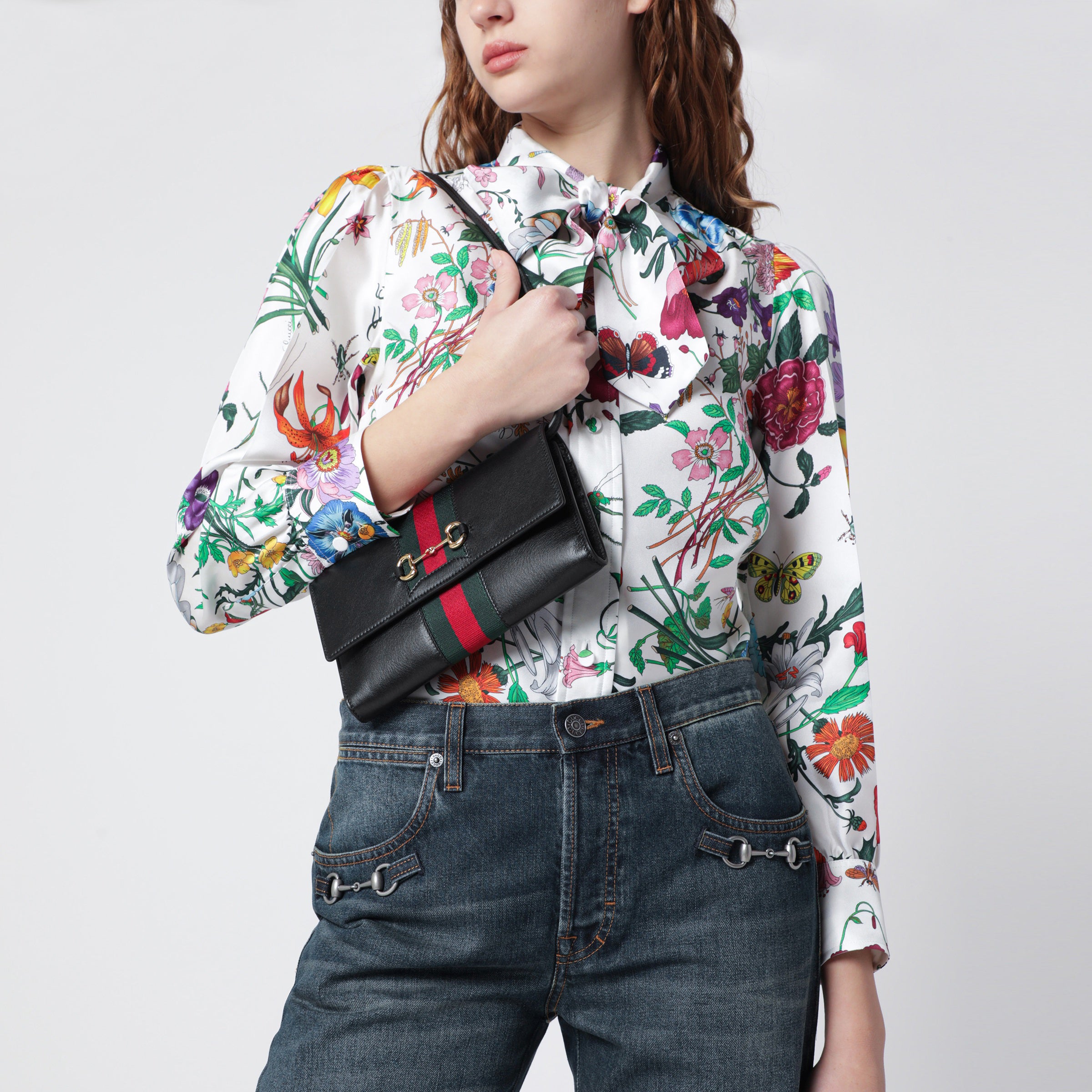 GUCCI グリーン・ブラックハンガーセット　まとめ売り GUCCI Black Gucci Horsebit Web wallet with strap | TheDoubleF
