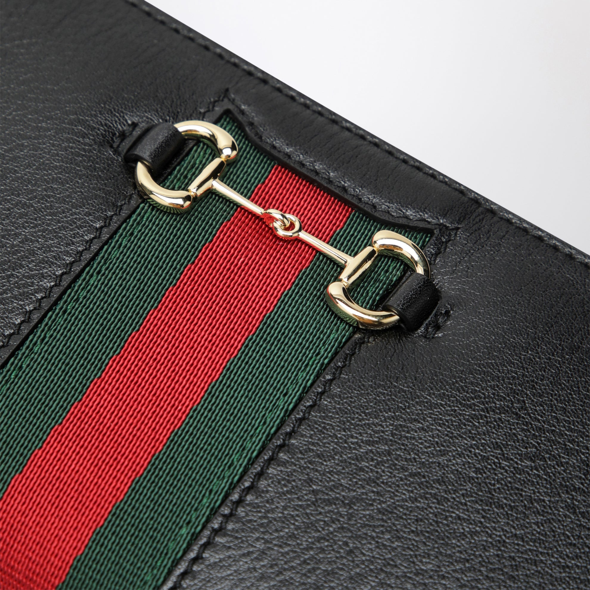 Schwarze Horsebit Web Geldbörse