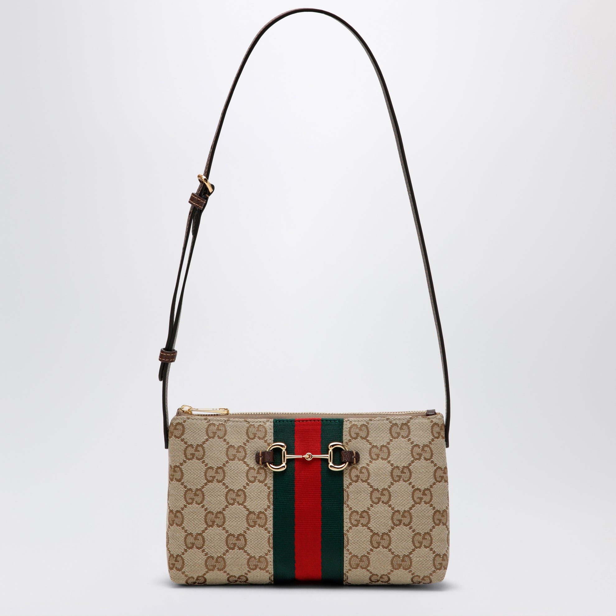 GG fabric shoulder bag in sand color