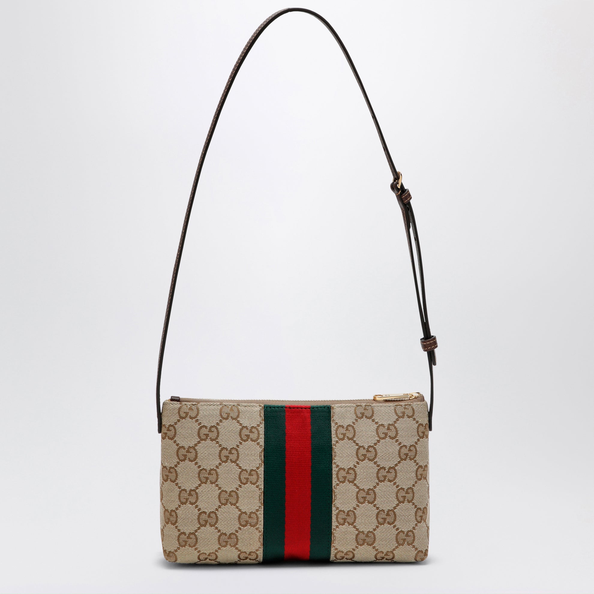 GG fabric shoulder bag in sand color