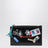 Cash black leather coin purse with card holder