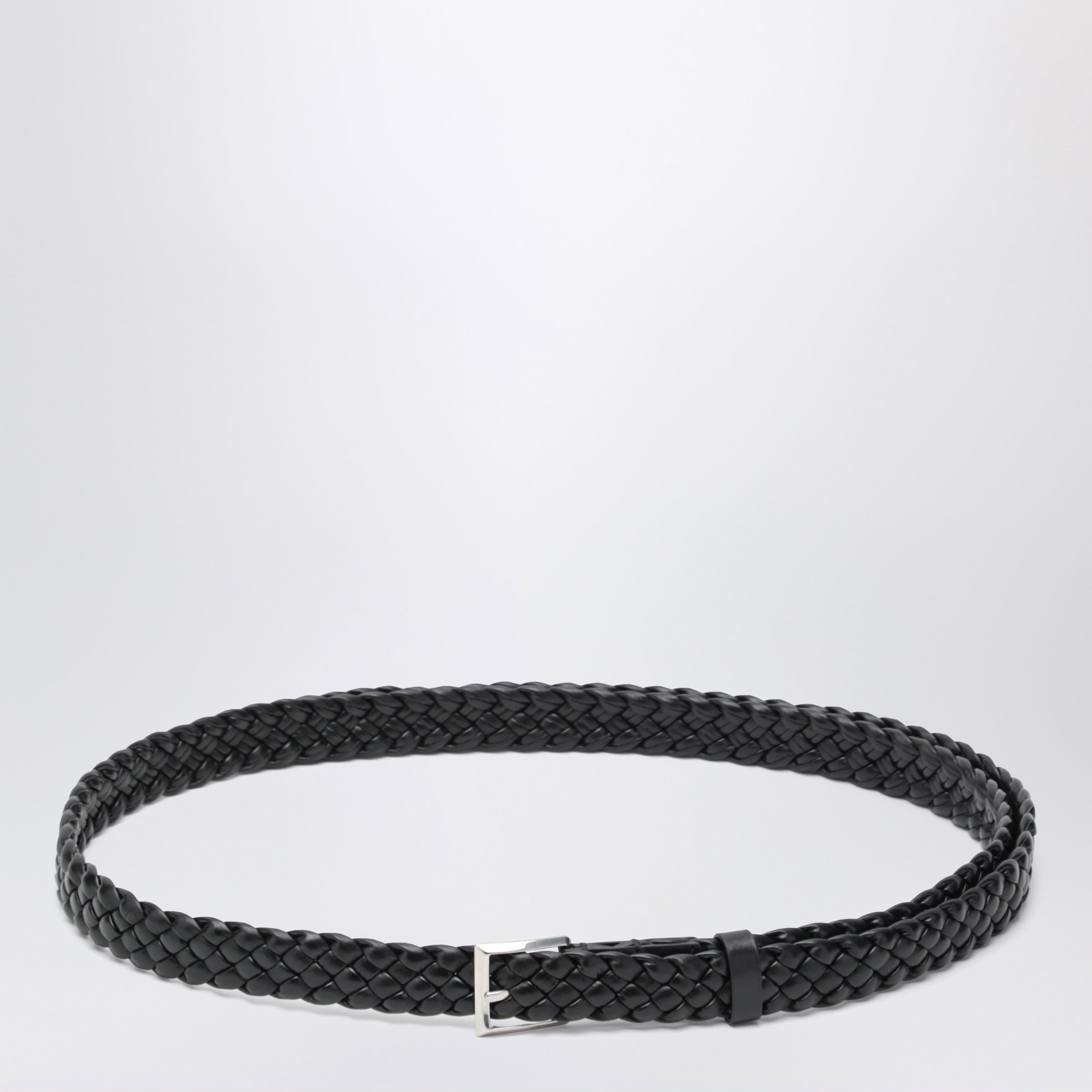 Bottega Veneta Black Solo Intrecciato Belt | TheDoubleF
