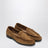 Caramel Silenzio loafers in Intrecciato suede