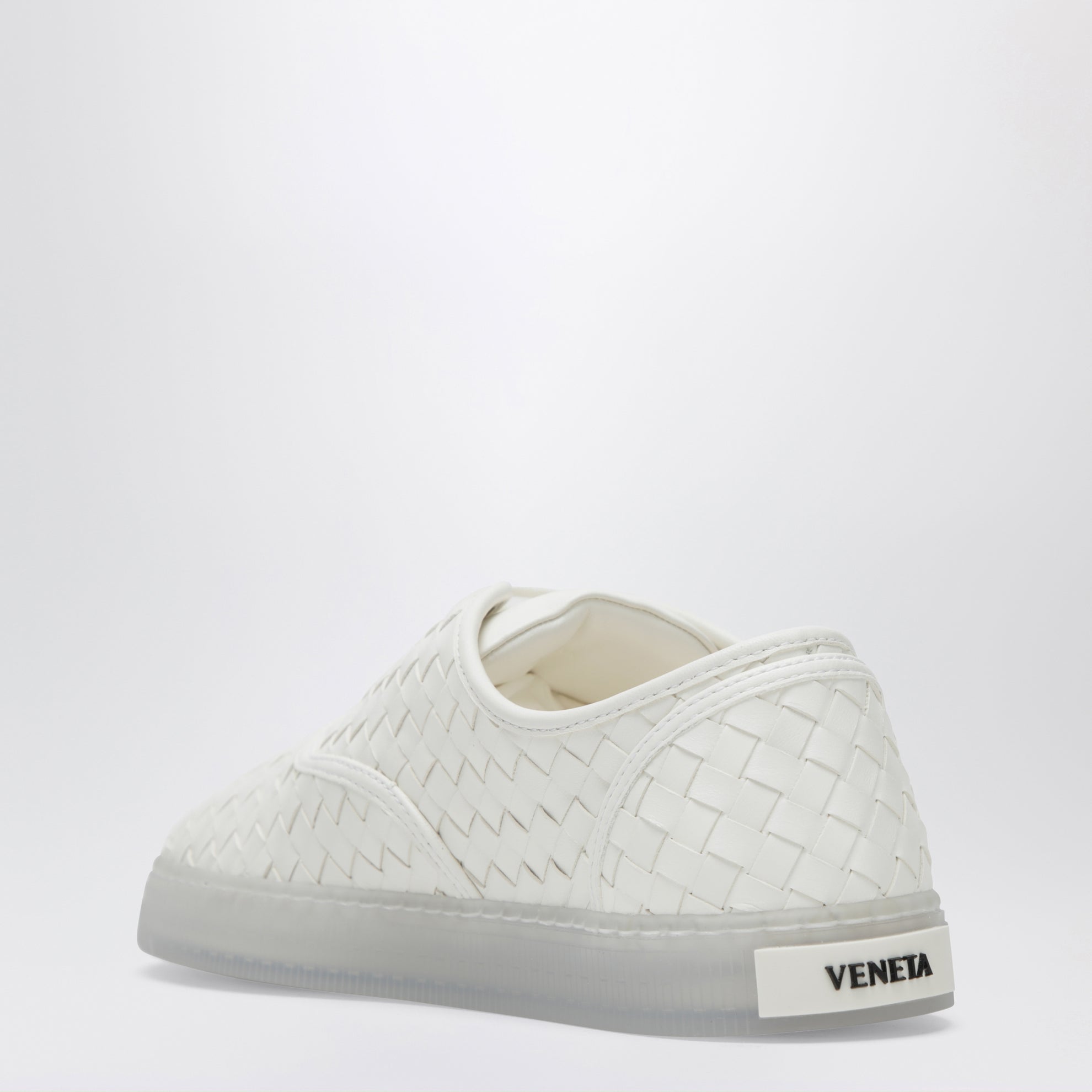 Serena Sneakers aus geflochtenem Nappaleder Alabaster