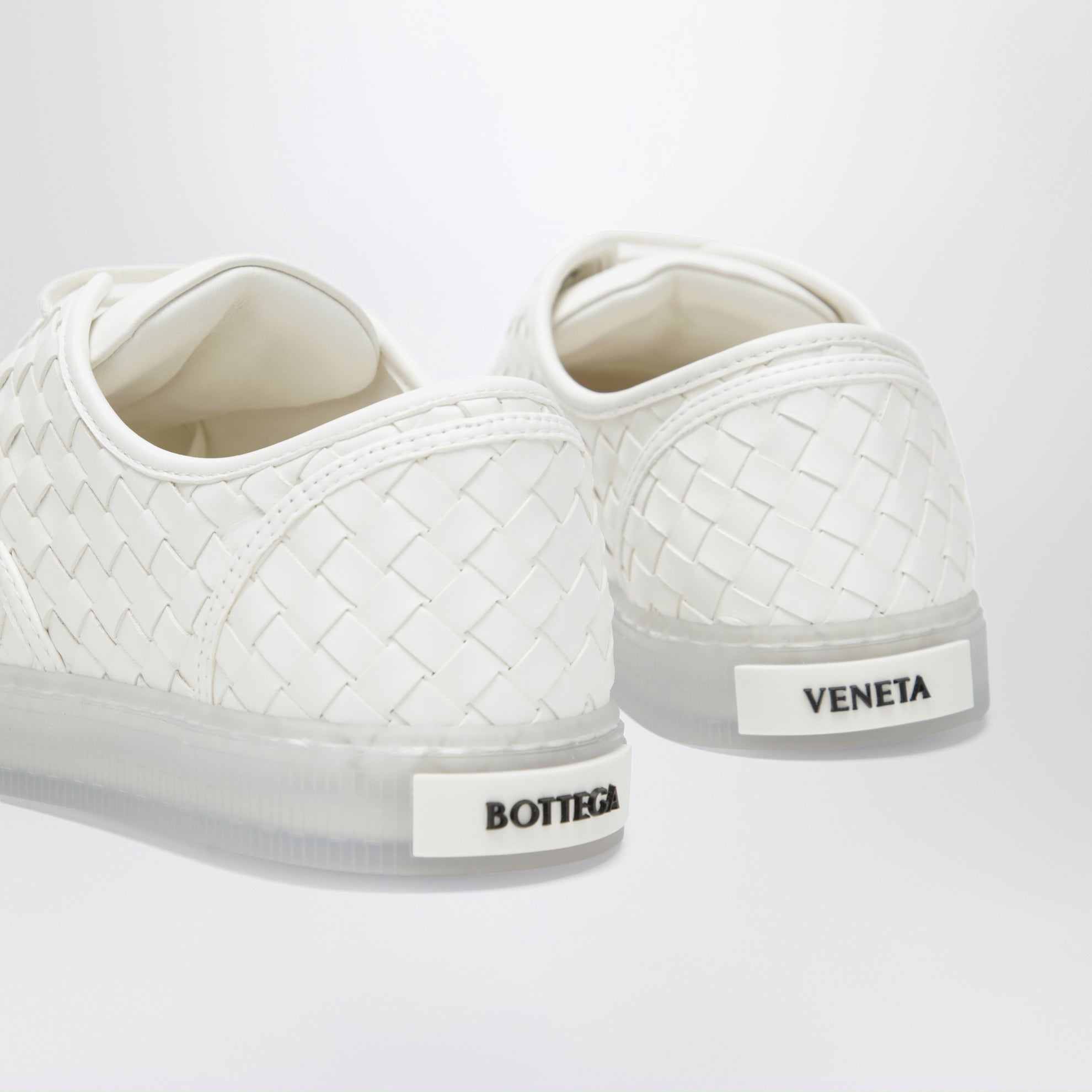 Serena Sneakers aus geflochtenem Nappaleder Alabaster