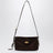 Le 7 Medium suede calfskin shoulder bag in Moka/Ruby