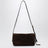 Le 7 Medium suede calfskin shoulder bag in Moka/Ruby