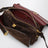 Le 7 Medium suede calfskin shoulder bag in Moka/Ruby