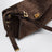 Le 7 Medium suede calfskin shoulder bag in Moka/Ruby