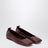 Ballerines Charlotte en cuir tressé couleur acajou